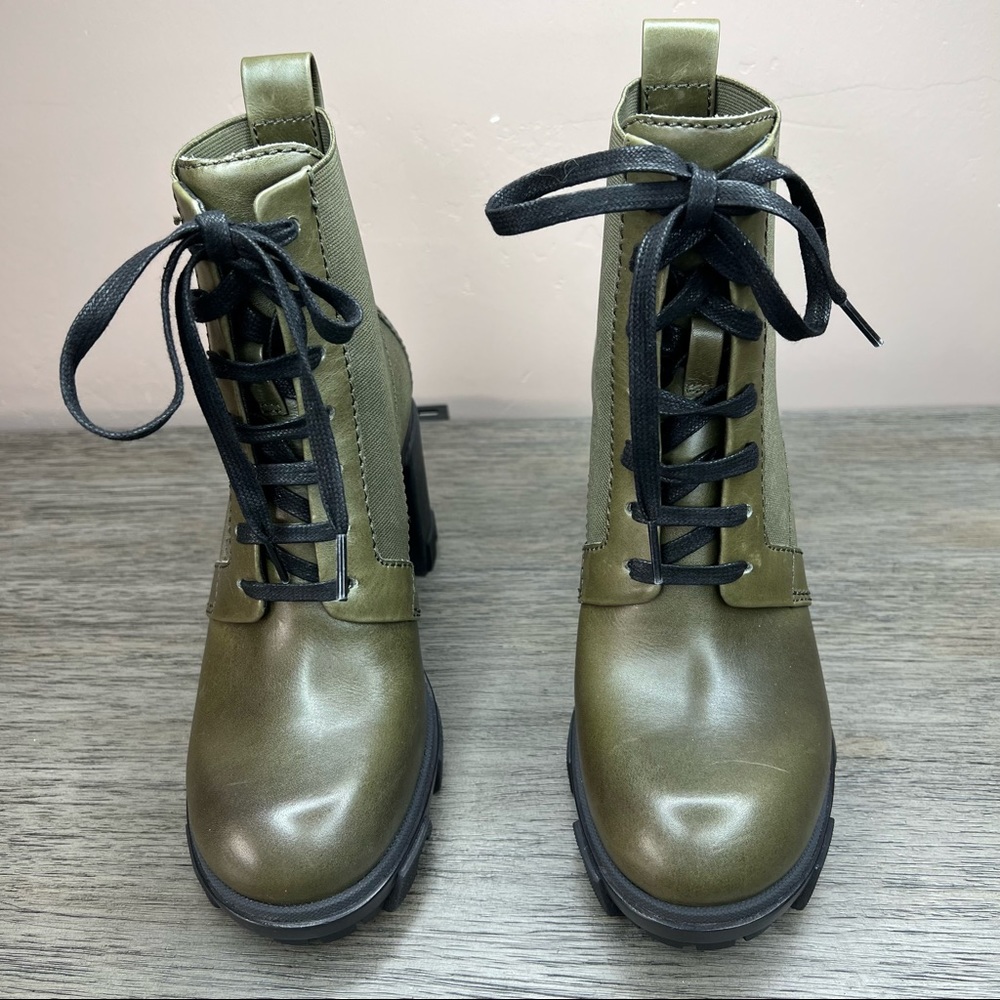 rag & bone Olive Green Lace-Up Combat Moto Boots - Picture 12 of 15